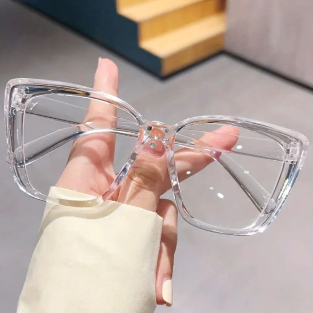Transparent jelly color unisex glasses